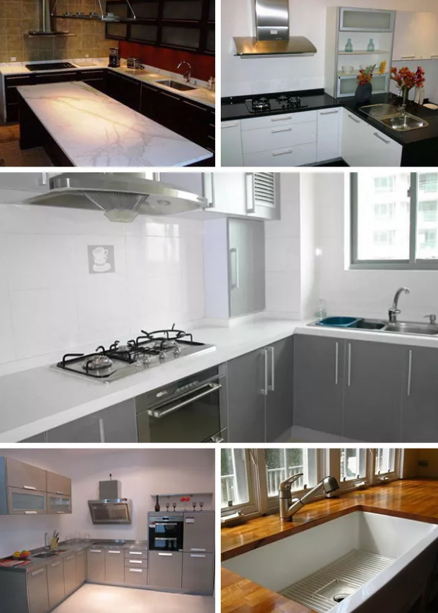 廚房臺面材質選擇效果圖 廚房臺面材質選擇效果圖